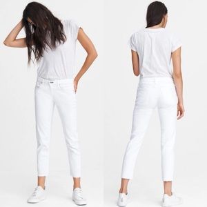 Rag & Bone Dre Low-Rise Boyfriend In White